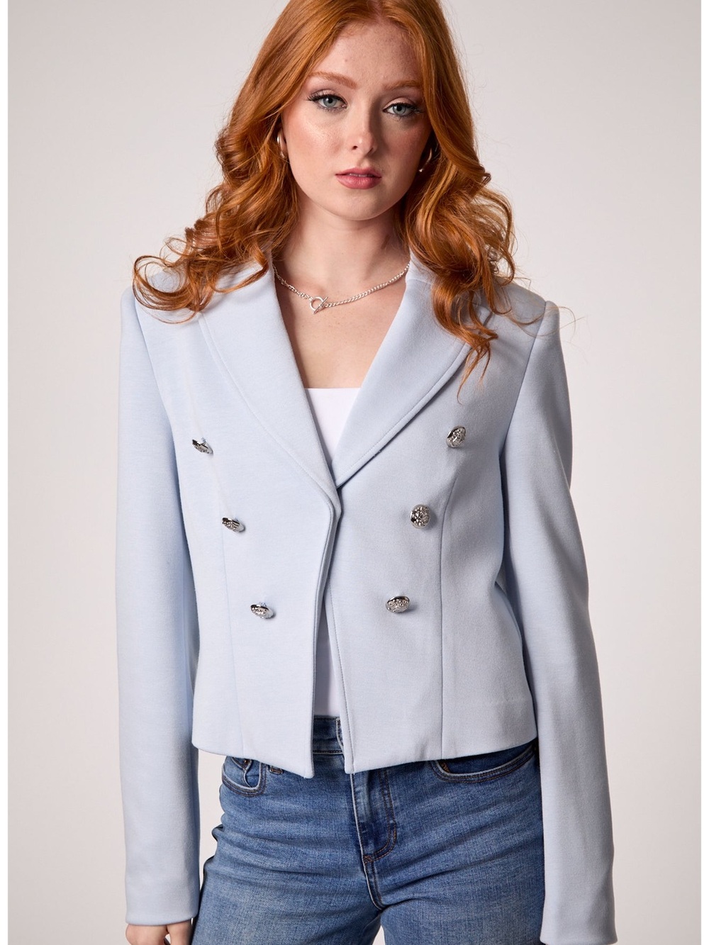 BLUE REVIVAL Charlotte Cropped Blazer